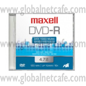 DVD-R MAXELL 4.7GB  120MINUTOS EN CAJA SLIM 